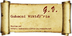 Gubacsi Viktória névjegykártya